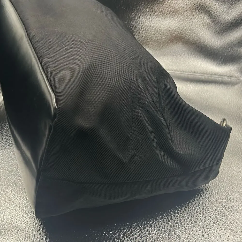 Gucci Nylon Shoulder Bag With Bamboo Strap Black Iconic Summer Tropical Luxury - Picture 5 of 13